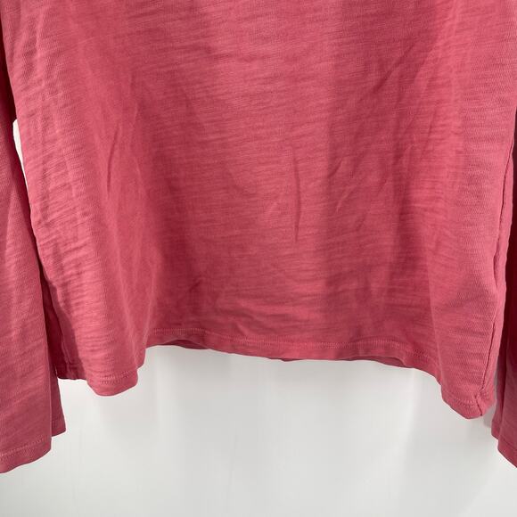 NATION LTD Top Size Small Daniella Combo Party Tee Puff Sleeve Cotton Geranium - Picture 11 of 15
